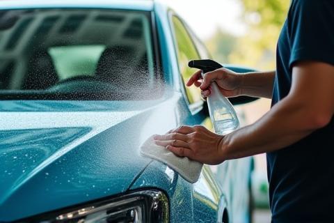 Lavage sans eau écologique en action